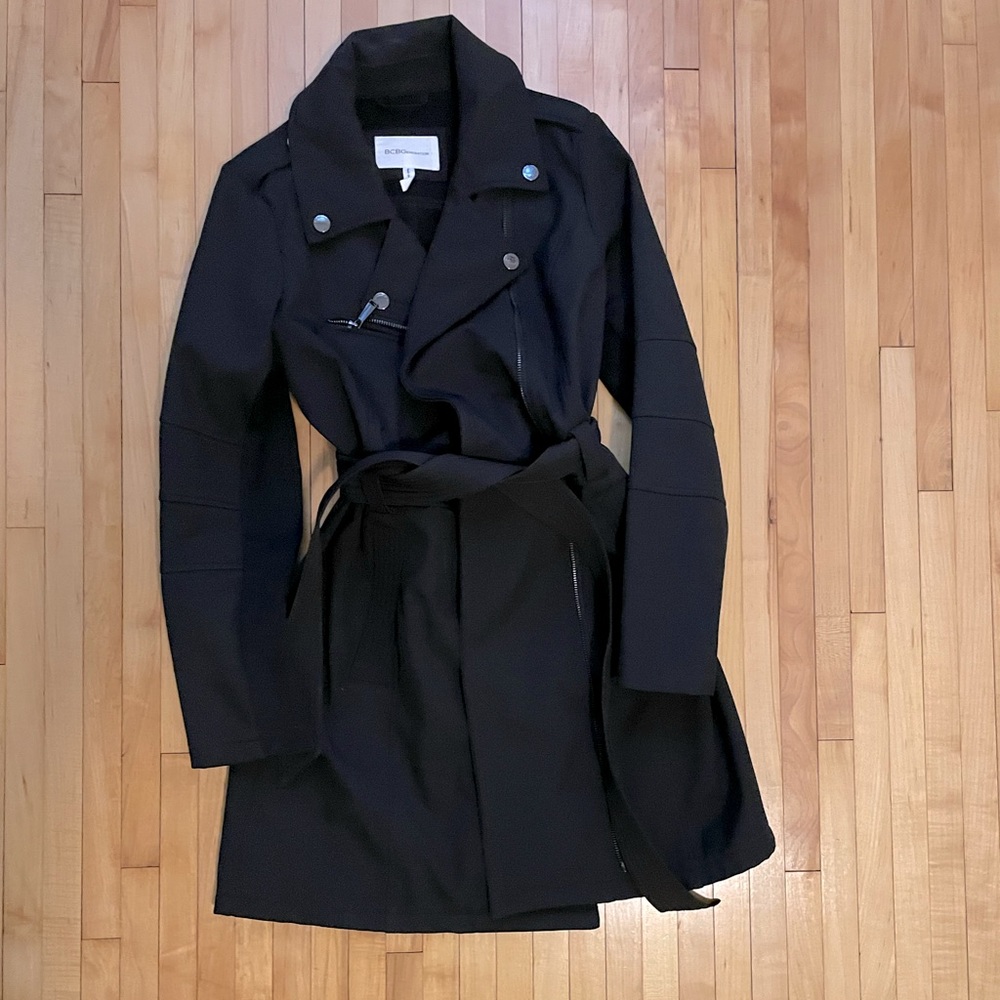 BCBG Black Trench Coat